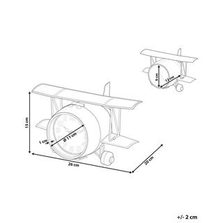 Beliani Tischuhr aus Eisen Industriell STANS  