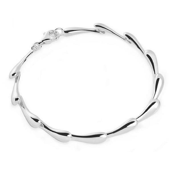 Image of Ewiges Tropfen-armband Damen Silber 19cm