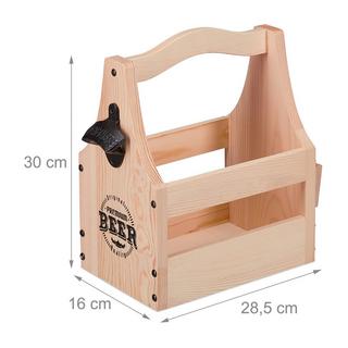 Northio Porte-bière en bois avec décapsuleur  