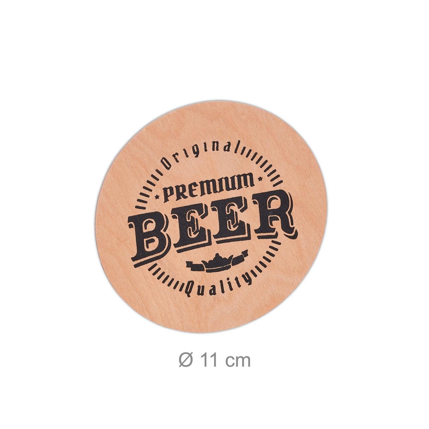 Northio Porte-bière en bois avec décapsuleur  