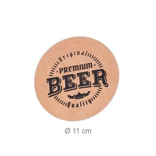 Northio Porte-bière en bois avec décapsuleur  