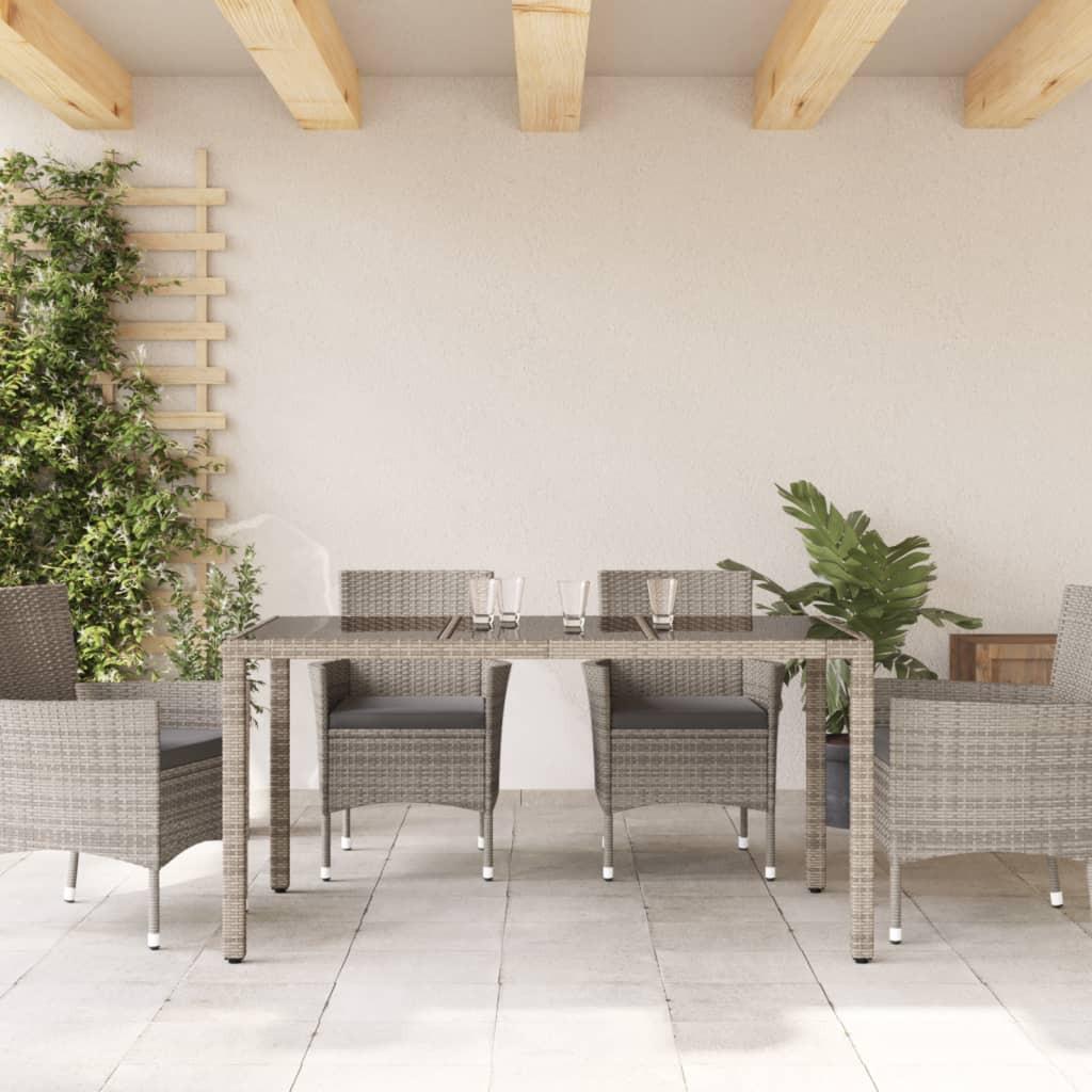 VidaXL Table de jardin rotin synthétique  