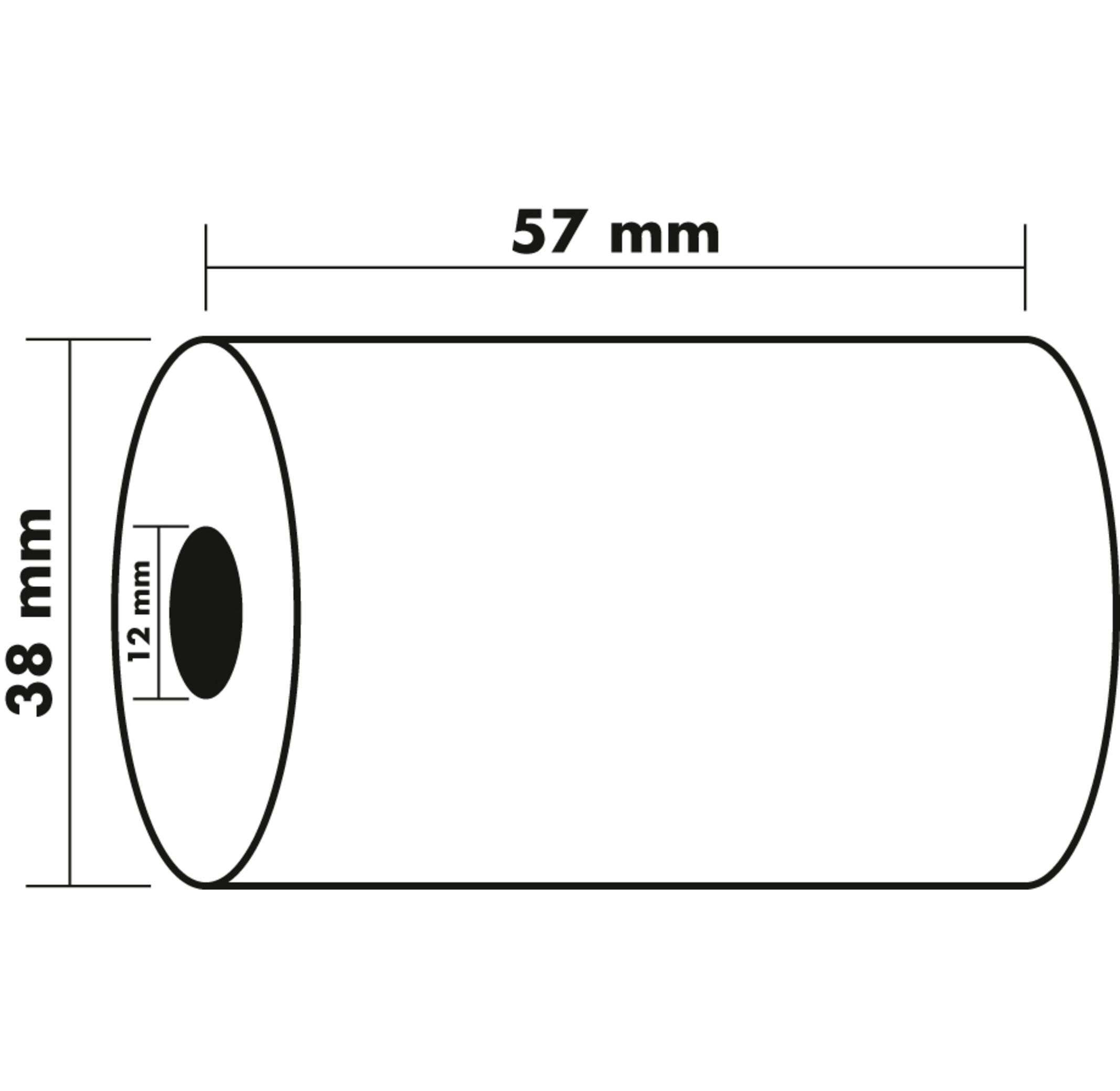 Exacompta Bobine pour machine à calculer et caisse 57x38 mm - 1 pli offset extra-blanc 60g/m2. - x 50  