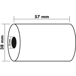 Exacompta Rotoli carta per calcolatrice/cassa 57x38 mm - 1 copia offset extra- 60gr - x 50  