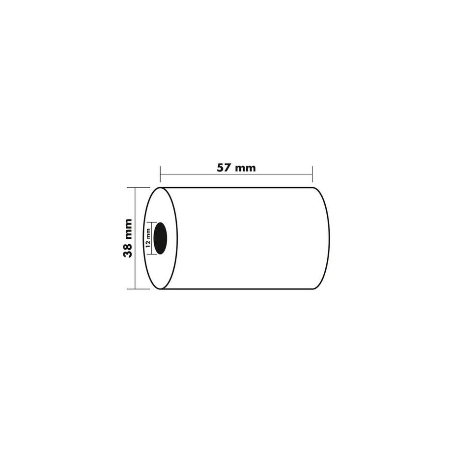 Exacompta Rotoli carta per calcolatrice/cassa 57x38 mm - 1 copia offset extra- 60gr - x 50  