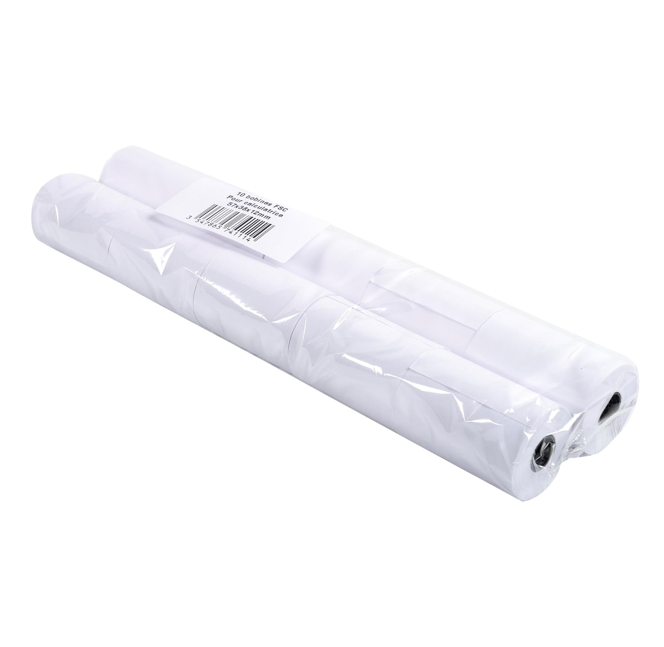 Exacompta Bobine pour machine à calculer et caisse 57x38 mm - 1 pli offset extra-blanc 60g/m2. - x 50  