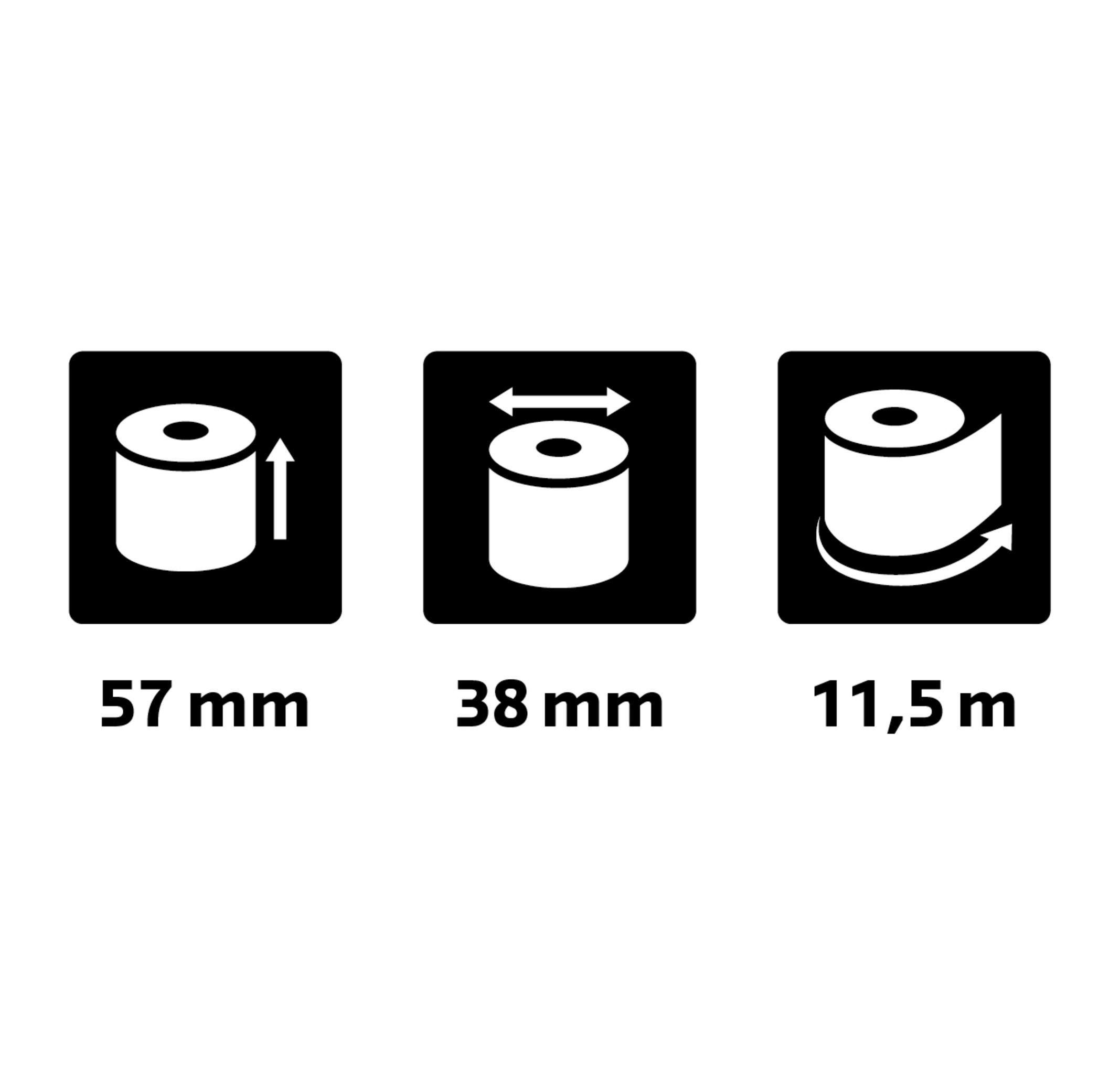 Exacompta Bobine pour machine à calculer et caisse 57x38 mm - 1 pli offset extra-blanc 60g/m2. - x 50  