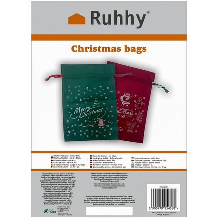 Ruhhy  Sacs de Noël - lot de 4 Ruhhy 24961 