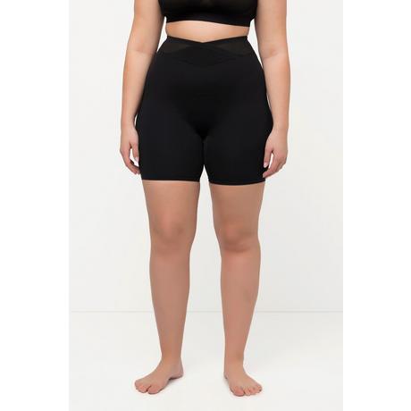 Ulla Popken  Shorty sculptant taille haute, large ceinture en mesh et effet cache-cœur 