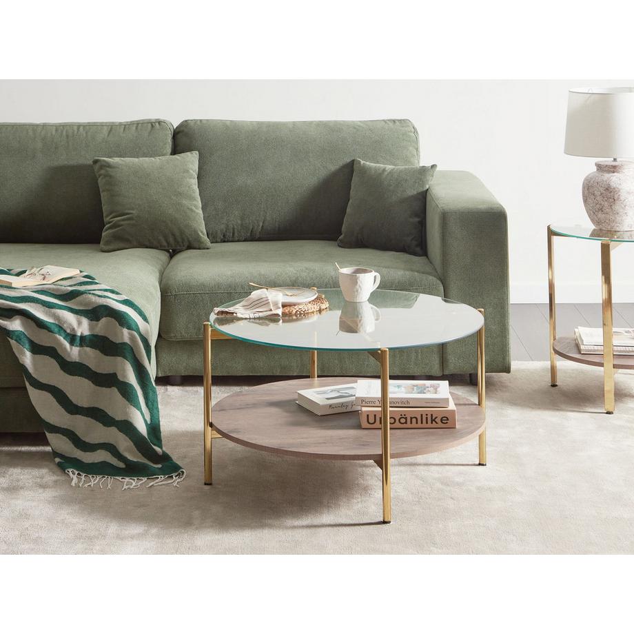 Beliani Couchtisch aus Sicherheitsglas Modern LOVELL  