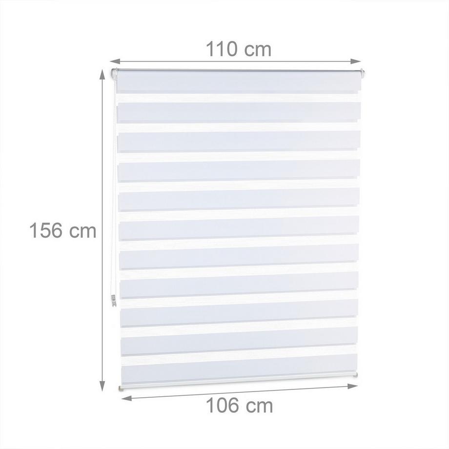 B2X  Doppelrollo Klemmfix ohne Bohren in Weiß 