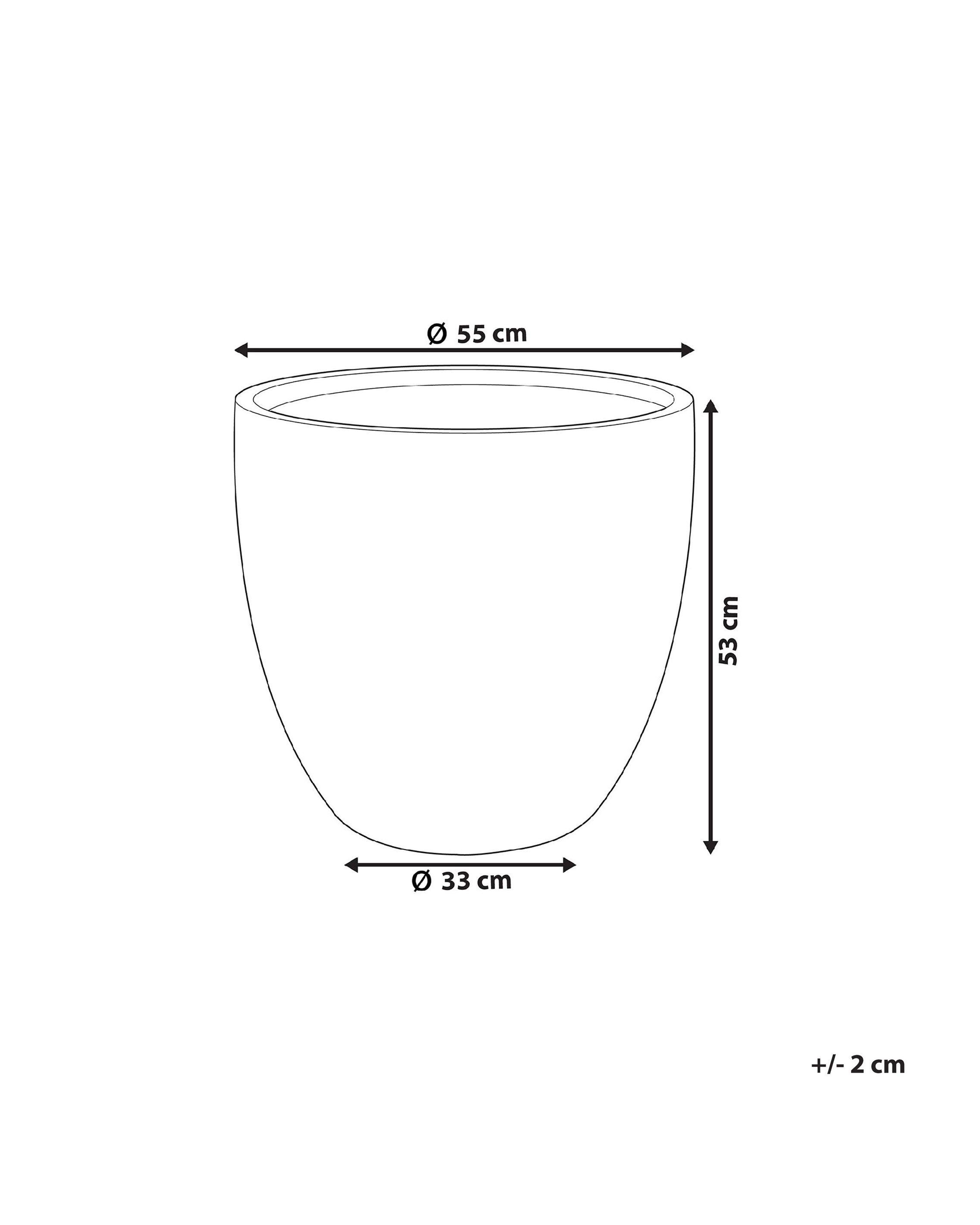 Beliani Blumenkübel aus Lehm-Faser-Mischung Modern KANNIA  