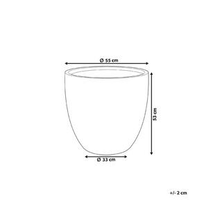 Beliani Blumenkübel aus Lehm-Faser-Mischung Modern KANNIA  