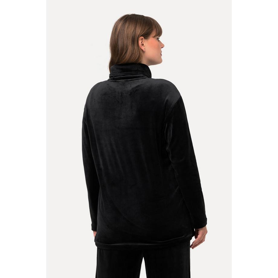 Ulla Popken Homewear Jacke Nicki Stehkragen  