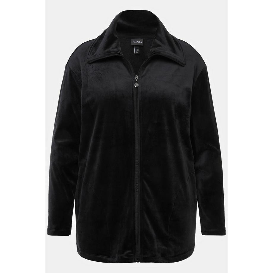 Ulla Popken Homewear Jacke Nicki Stehkragen  