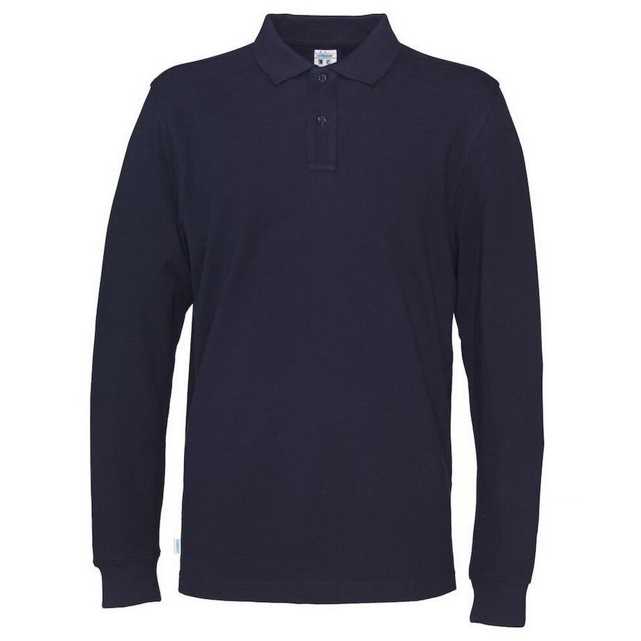 Cottover Langarm Piqué Poloshirt  