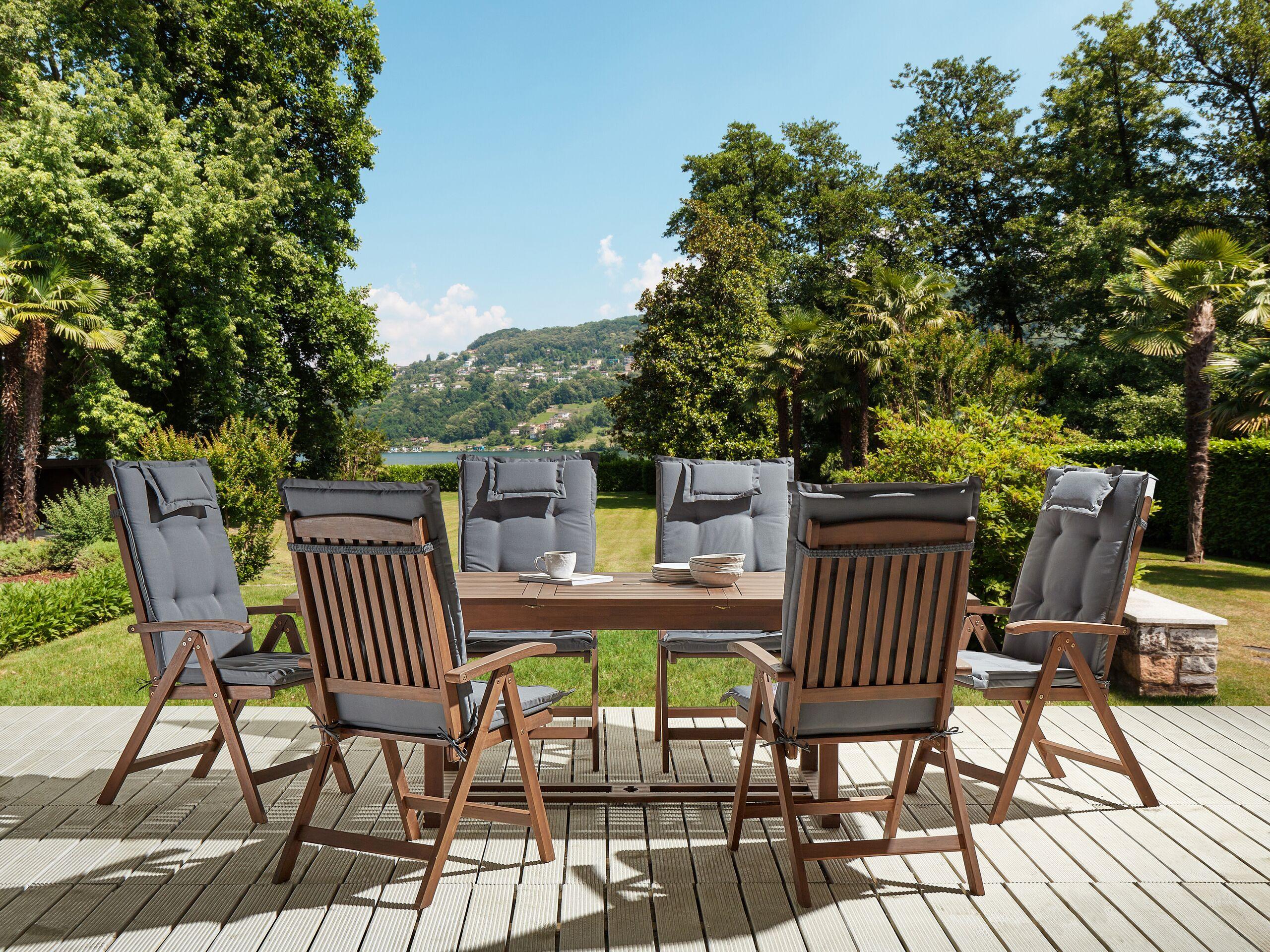 Beliani Set da pranzo da giardino en Legno d'acacia Rustico AMANTEA  