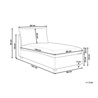 Beliani Chaise longue en Poliestere Moderno VIZILLE  