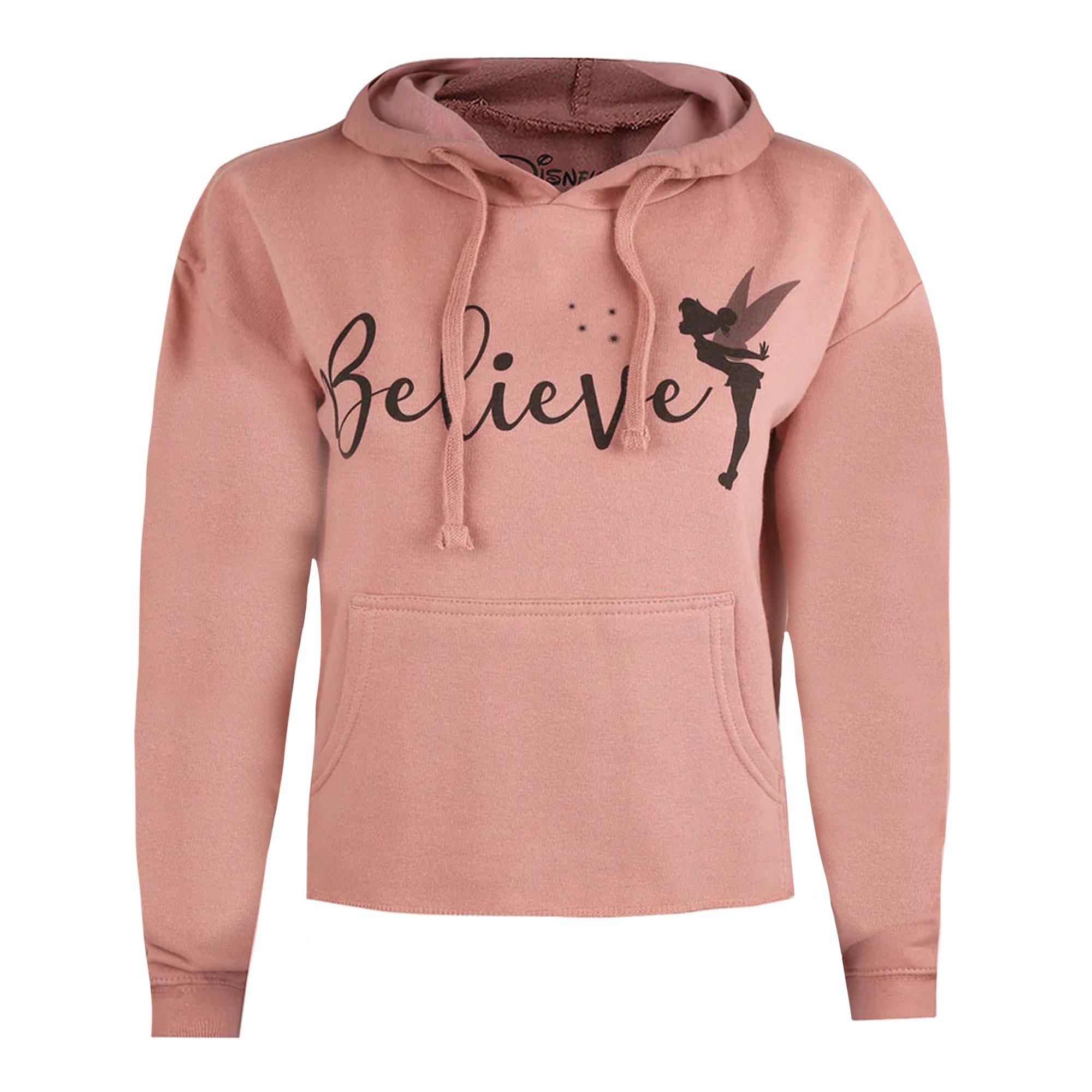 Image of Believe In Fairies Kurzes Hoodie Damen Pink XL