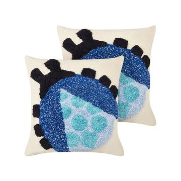 Dekokissen 2er Set aus Baumwolle Modern LADYBIRD