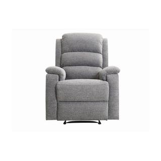 Vente-unique Couchgarnitur mit elektrischer Relaxfunktion 3+1 - Stoff - Anthrazit - NEVERS  