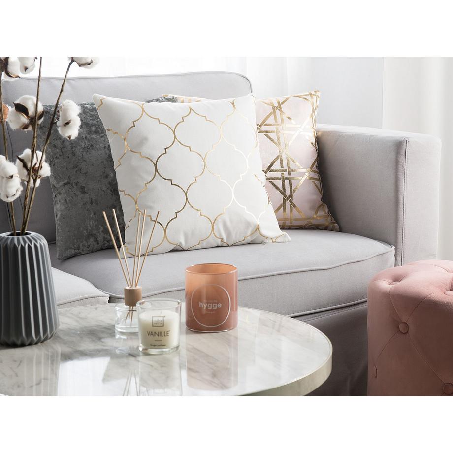 Beliani Dekokissen 2er Set aus Baumwolle Modern ALYSSUM  