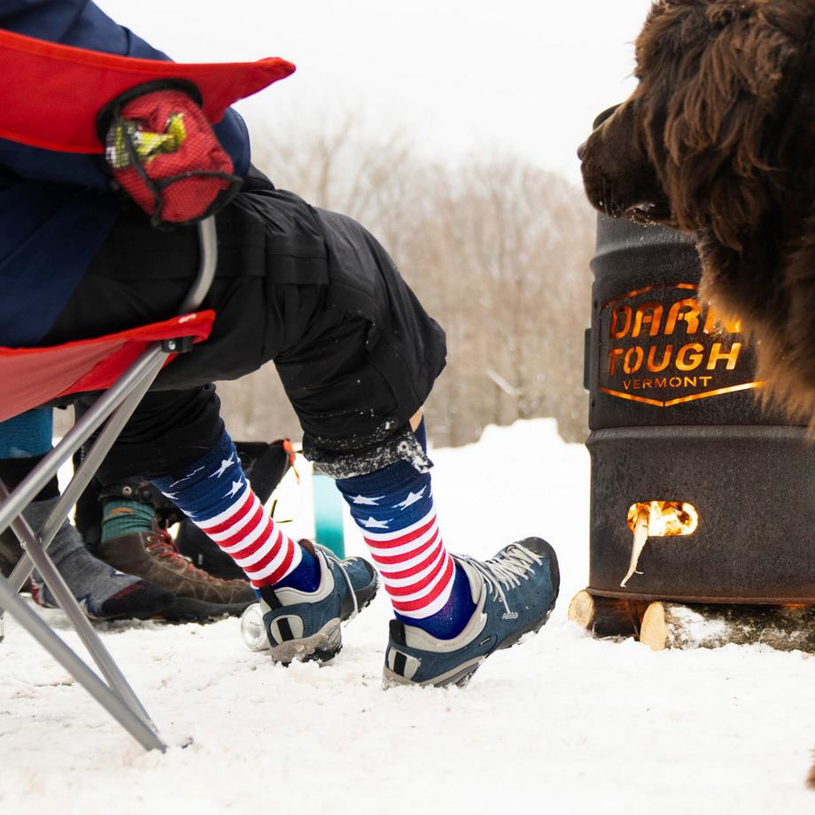 Darn Tough Vermont  Calze Uomo Ginocchio Mi-Peso Sci Snowboard Lana Merino USA 