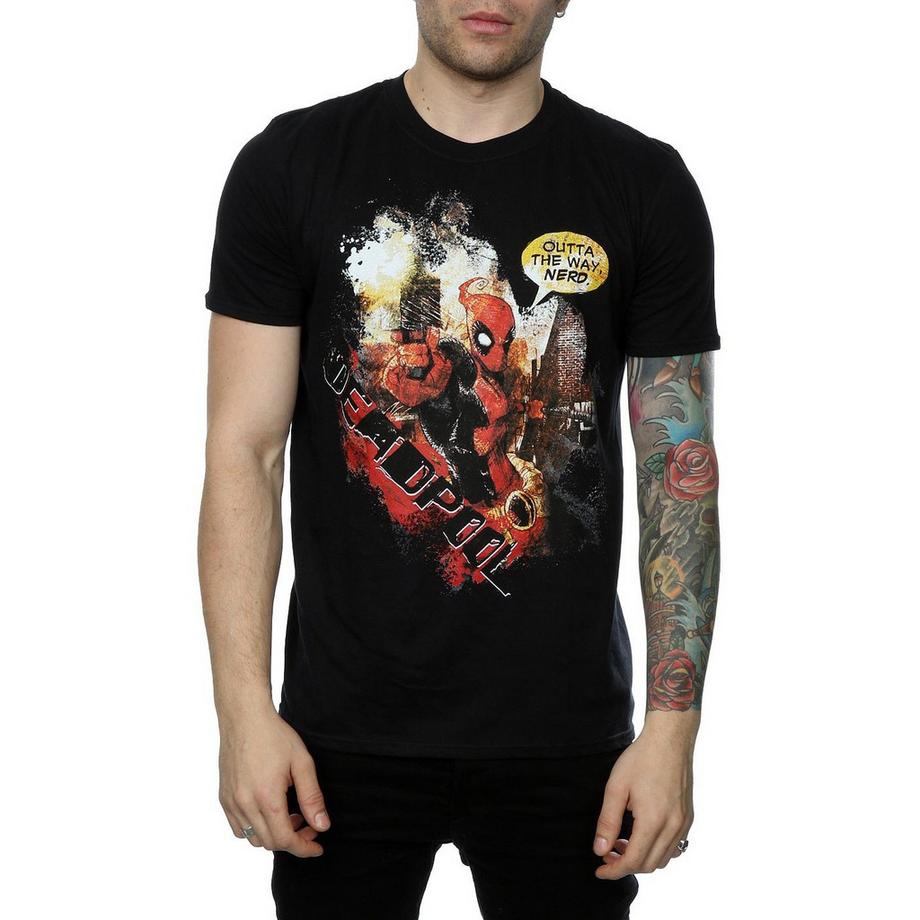 MARVEL Deadpool Outta The Way T-Shirt Stampa Grafica  