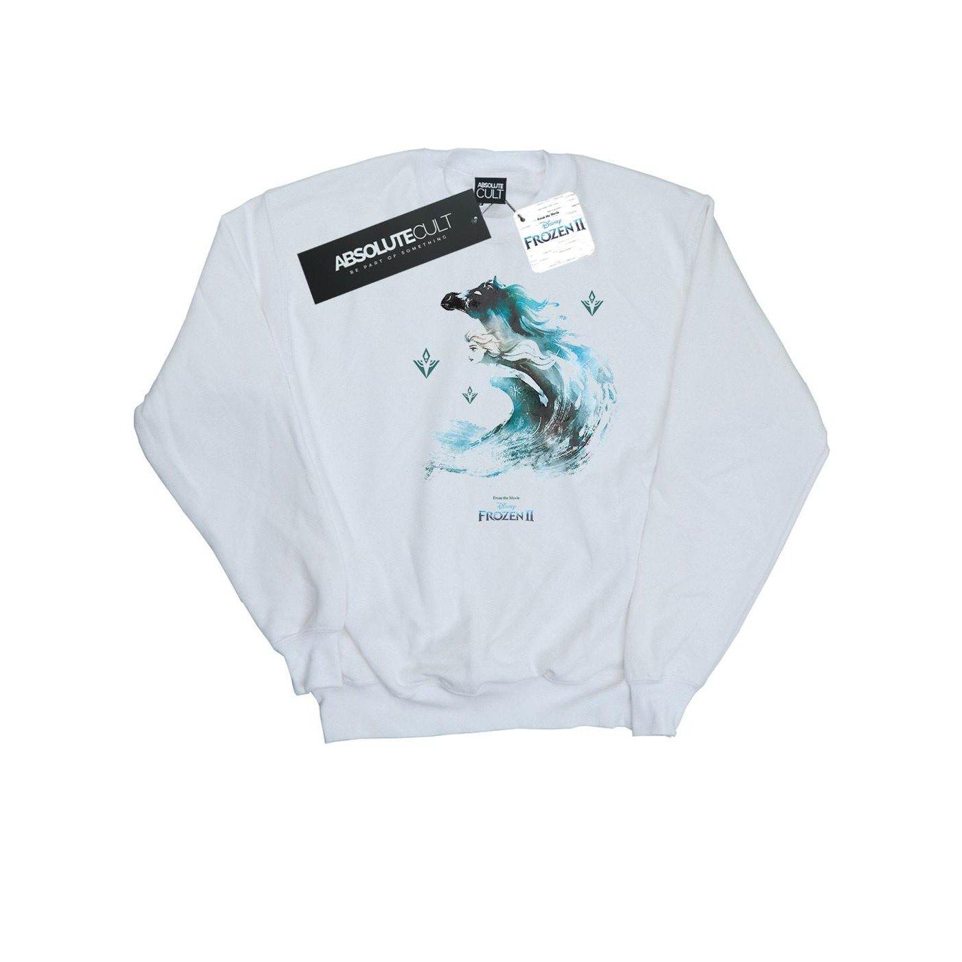 Image of Frozen 2 Elsa With Nokk The Water Spirit Sweatshirt Unisex Weiss 104