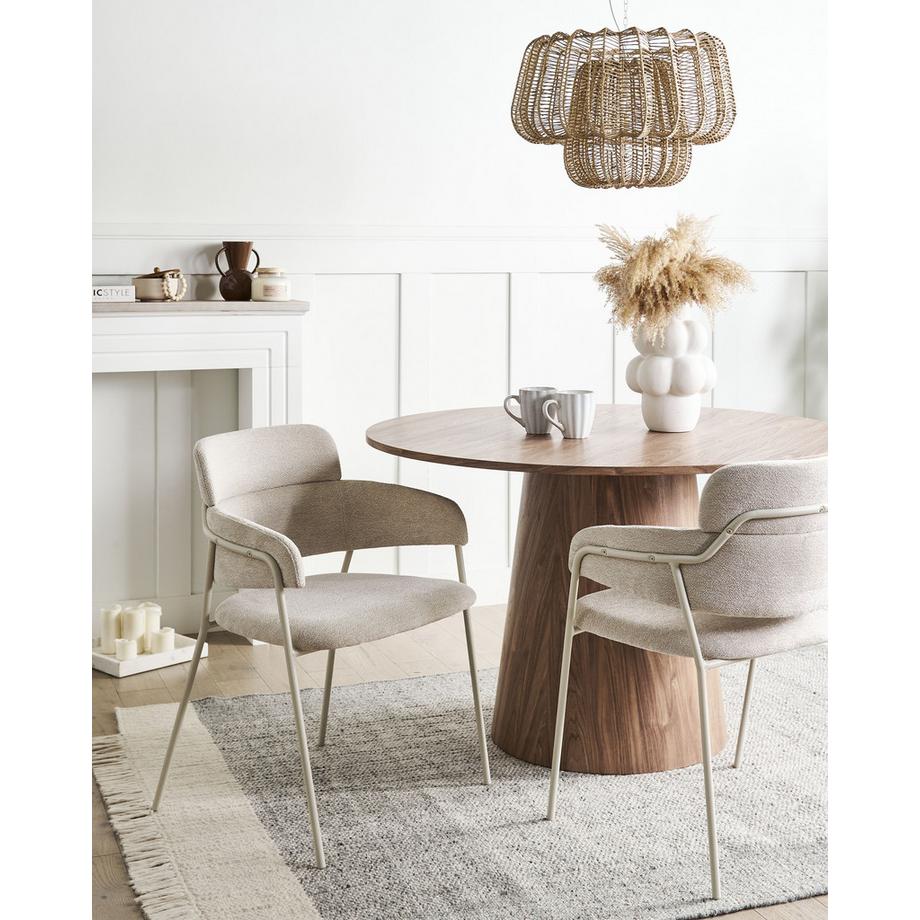 Beliani Set di 2 sedie da pranzo en Ciniglia Moderno PAONIA  