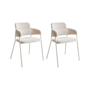 Set di 2 sedie da pranzo en Ciniglia Moderno PAONIA