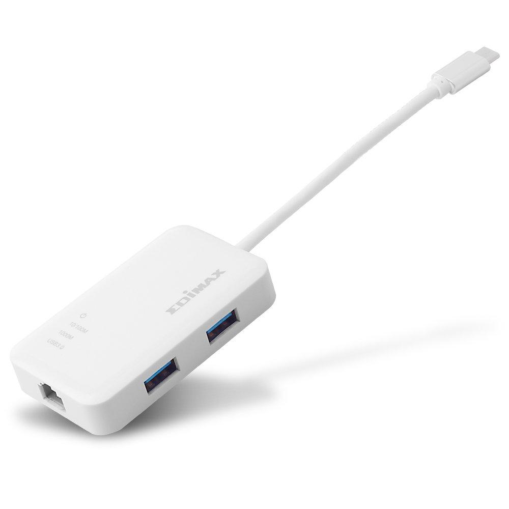 EDIMAX  Edimax EU-4308 Schnittstellen-Hub USB 3.2 Gen 1 (3.1 Gen 1) Type-C 5000 Mbit/s Weiß 