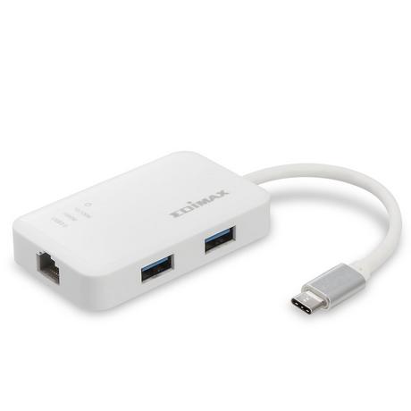 EDIMAX  Edimax EU-4308 Schnittstellen-Hub USB 3.2 Gen 1 (3.1 Gen 1) Type-C 5000 Mbit/s Weiß 