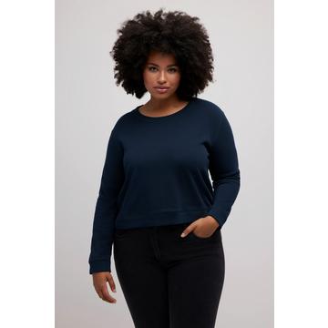 Sweat-shirt, court, oversize, col rond, manches longues