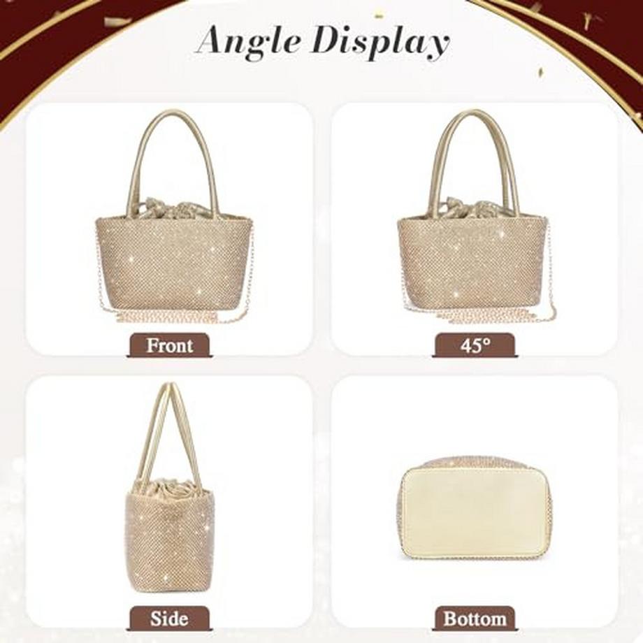 Only-bags.store Pochette Strass Paillettes Sac Bandoulière  