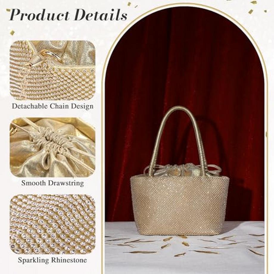 Only-bags.store Pochette Strass Paillettes Sac Bandoulière  