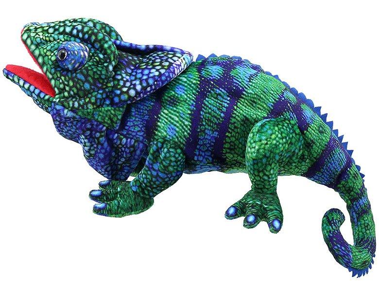 Image of Large Creatures Handpuppe Chamäleon Blau/grün (45cm) Unisex ONE SIZE