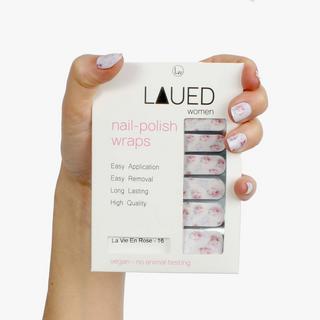 LAUED  vegane Nagelfolien flower mood La Vie En Rose 