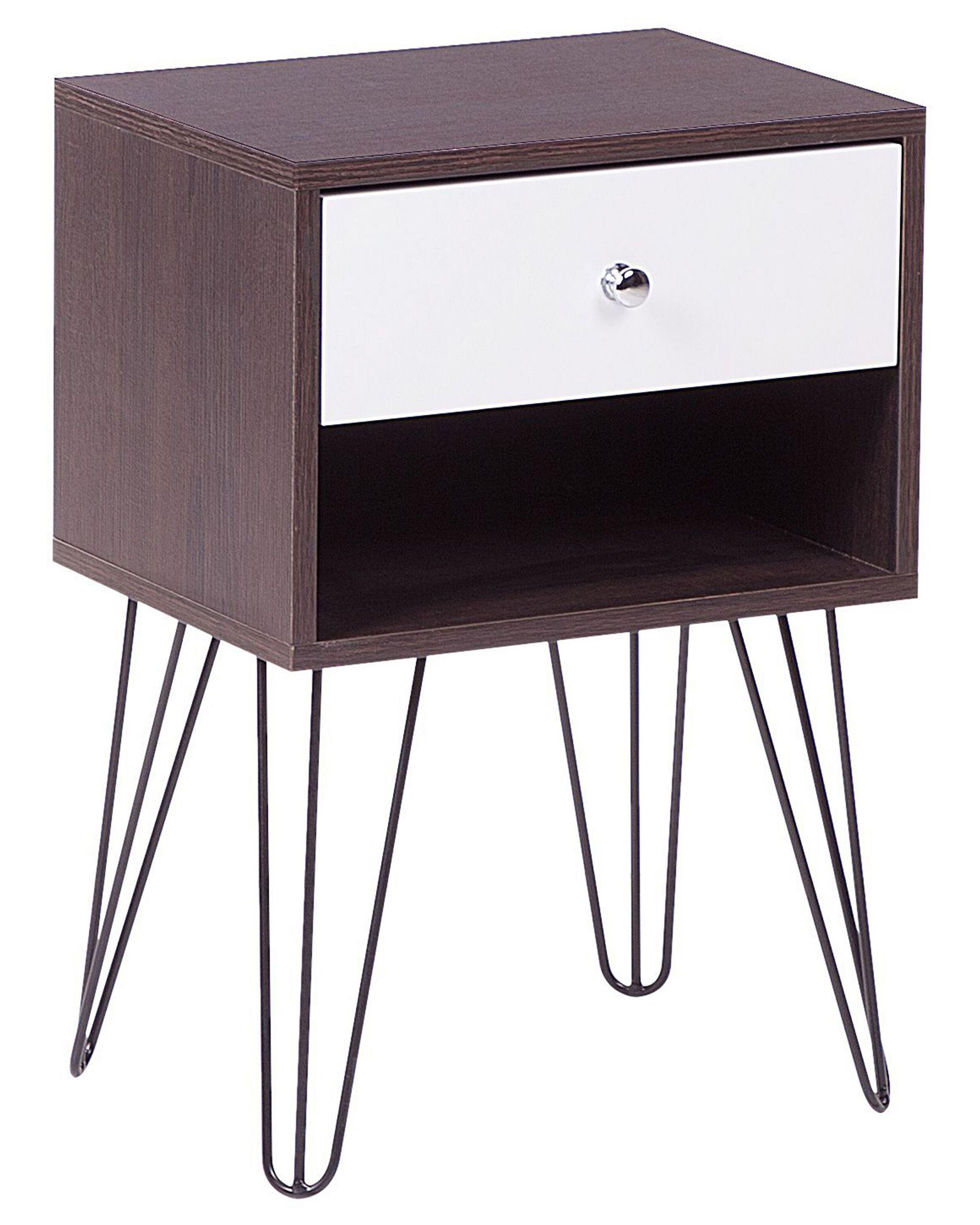 Image of Nachttisch mit 1 Schublade aus MDF-Platte Klassisch ARVIN Nachttisch mit 1 Schublade aus MDF-Platte Klassisch ARVIN