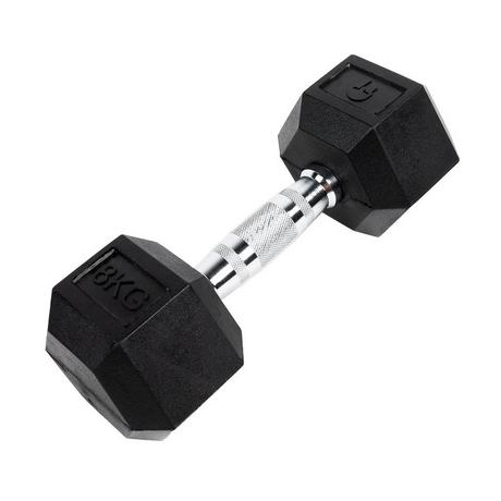 GladiatorFit  Haltère hexagonal "Hex Dumbbell" en caoutchouc 