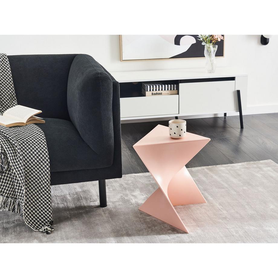Beliani Table d'appoint en Matière synthétique Minimaliste PECOS  