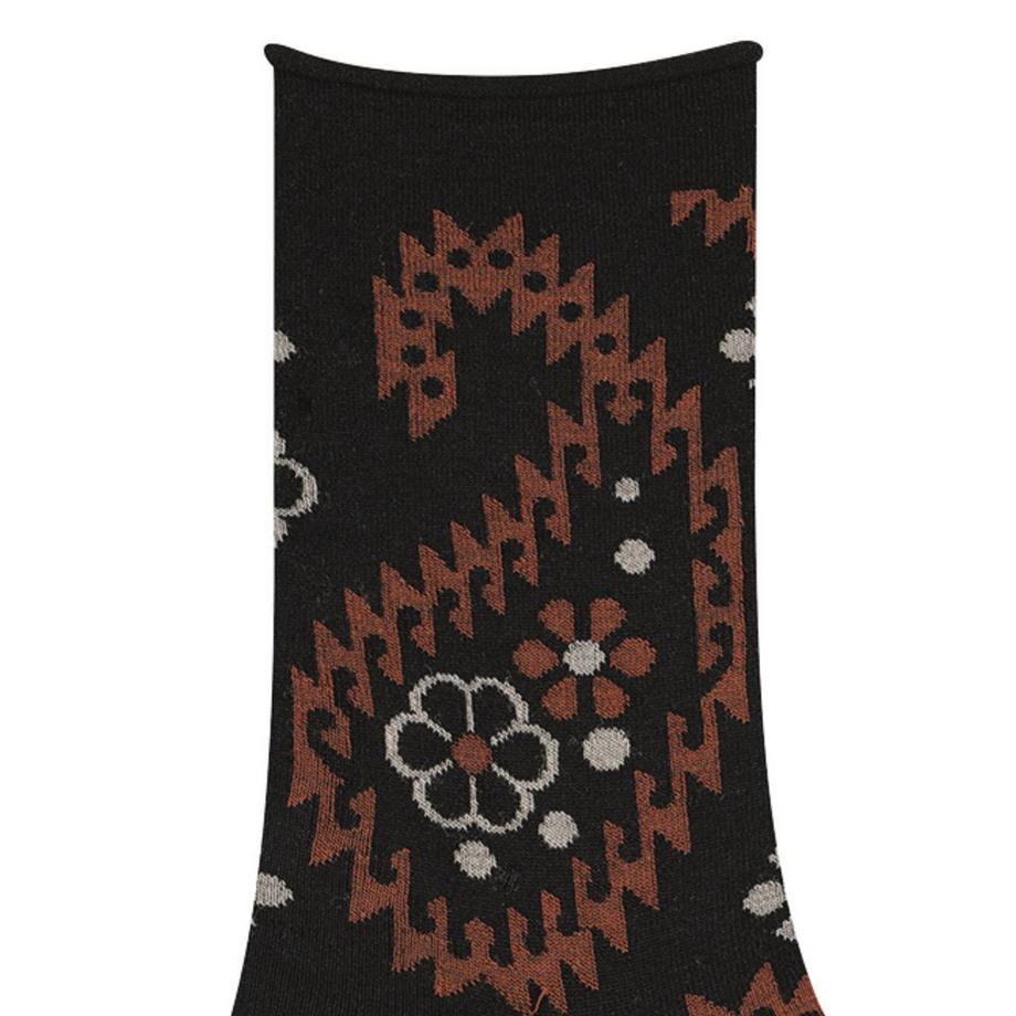 BLEU FORET Laine Chaussettes à bord roulé  