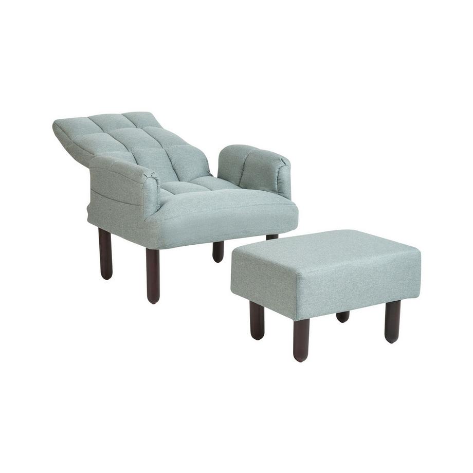 Beliani Fauteuil inclinable en Lin synthétique Rétro OLAND  