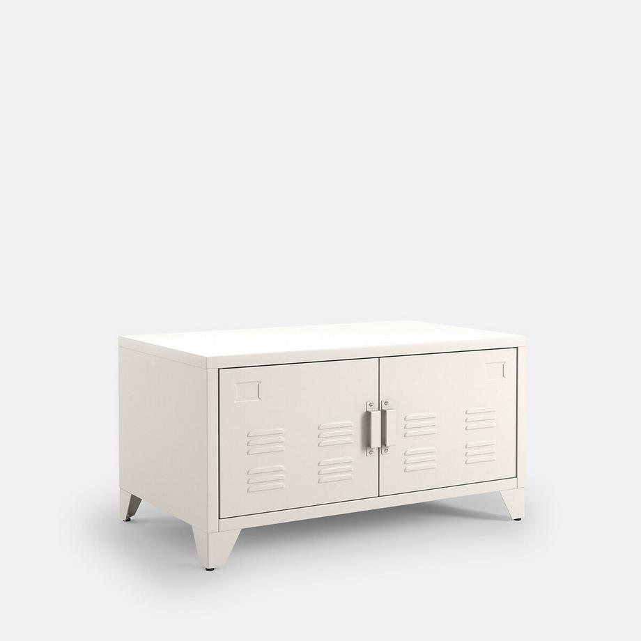 Meuble bas 2 portes en métal acier