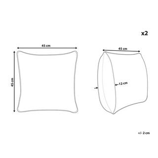 Beliani Set di 2 cuscini en Poliestere Moderno CHMISTAR  