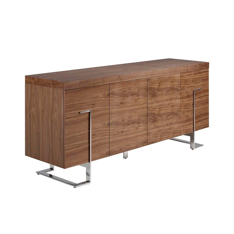 Image of Sideboard aus Nussbaum und Stahl Sideboard aus Nussbaum und Stahl
