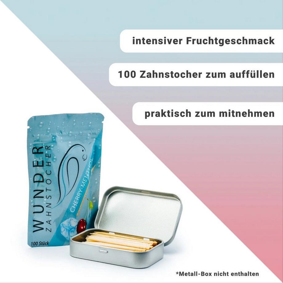 Wunder Zahnstocher  Zahnstocher mit Geschmack Refill Kirsche-Menthol 