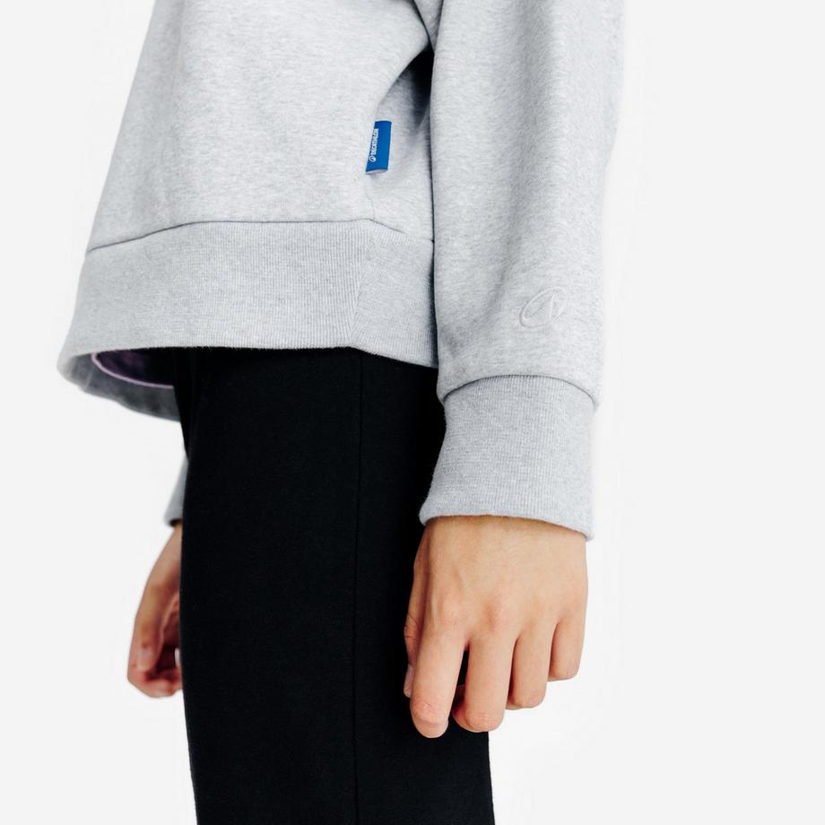 DECATHLON Sweatshirt mit Reissverschlusskragen Baumwolle  