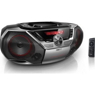 PHILIPS  Philips AZ700T/12 impianto stereo portatile Analogico 12 W FM Nero, Argento Riproduzione MP3 