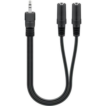 Goobay 1xStecker auf 2xBuchse Stereo-3,5-mm-Audiokabel
